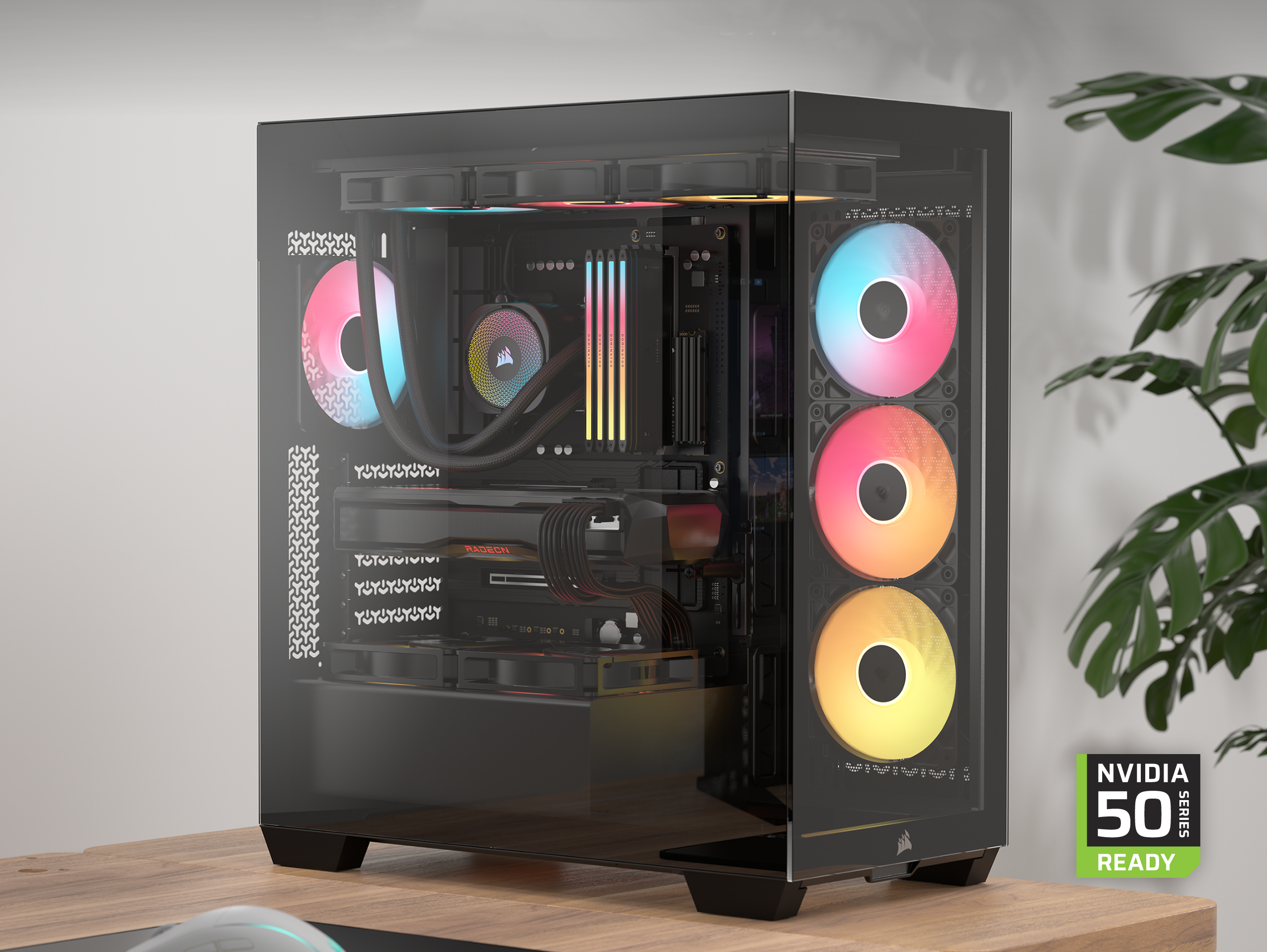 CORSAIR 3500X RS-R ARGB Mid-Tower PC Case – 3x Pre-Installed RS120